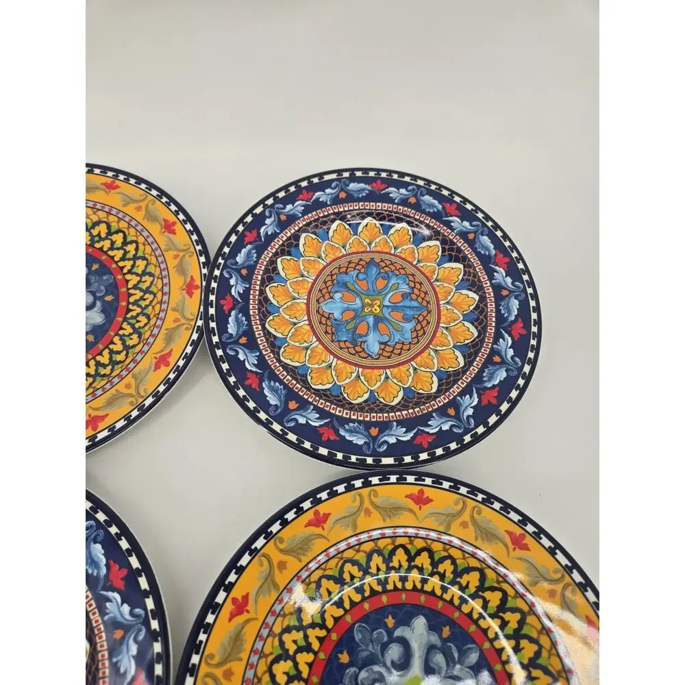 4 Williams Sonoma Sicily Melamine Salad Plates 8.5